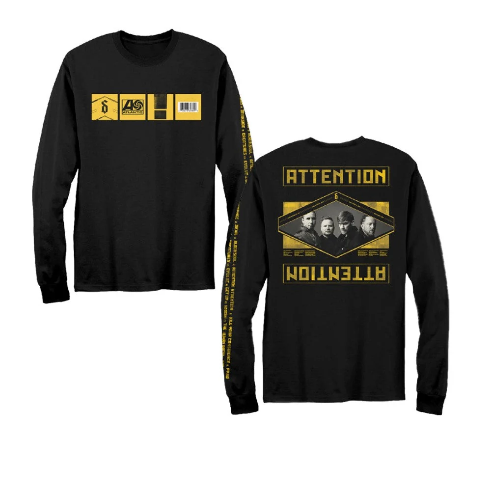 Album Statement Slim Fit Long Sleeve T-Shirt Black - Image 3