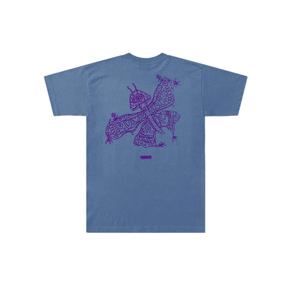 Life Goes On Mushroom Butterfly T-Shirt - Image 2