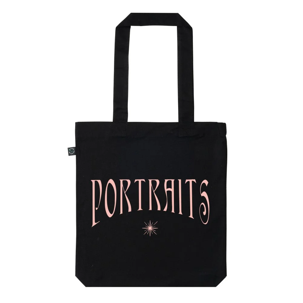 Portraits Black Tote Bag - Image 2