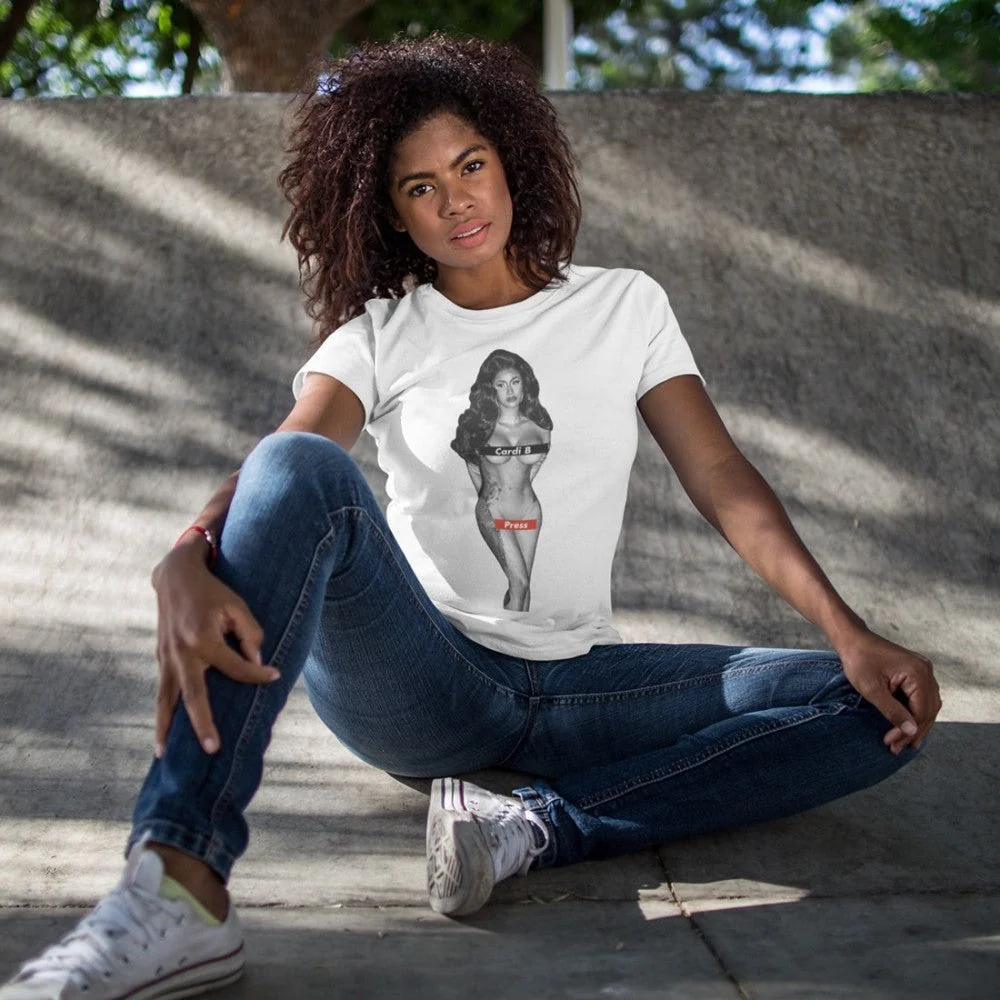 Press Text Box Cover Up T-Shirt - Image 2